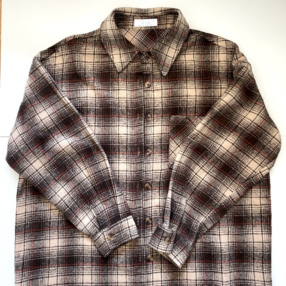 Brown plaid flannel